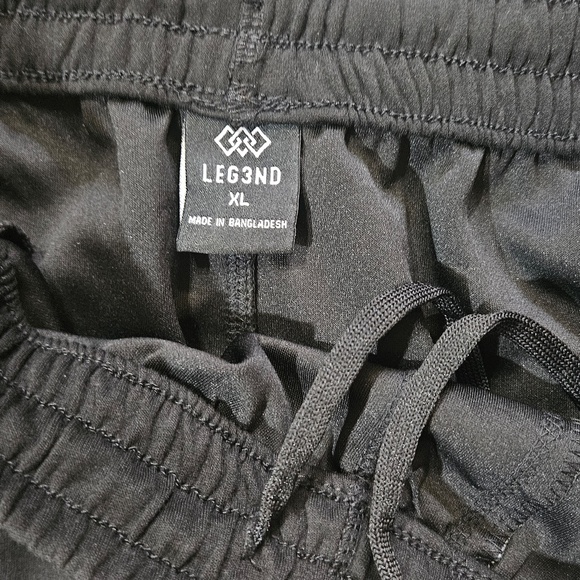 LEG3ND Pants Mens XL Black Athletic Fit Joggers Stretch Pockets New Drawstring - Picture 2 of 5